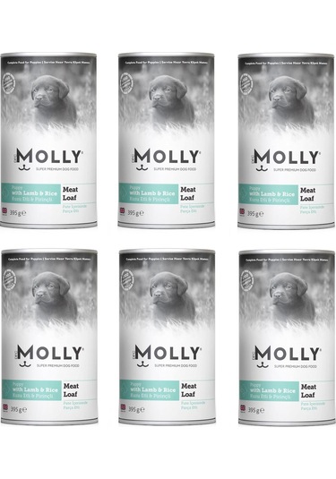 Molly Kuzu Etli Ve Pirinçli Ezme Yavru Köpek Konservesi 400 G X 6 Adet
