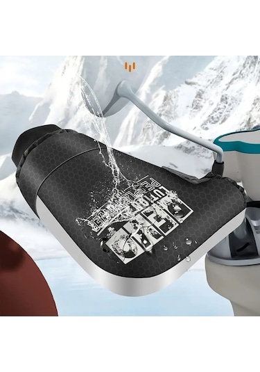 Other Motosiklet Gidon Kılıfı, Su Geçirmez, Rüzgar Geçirmez, Kalınlaştırılmış, Sıcak, Pamuklu Gidon Kılıfı, Büyük Boy E Fq Standart