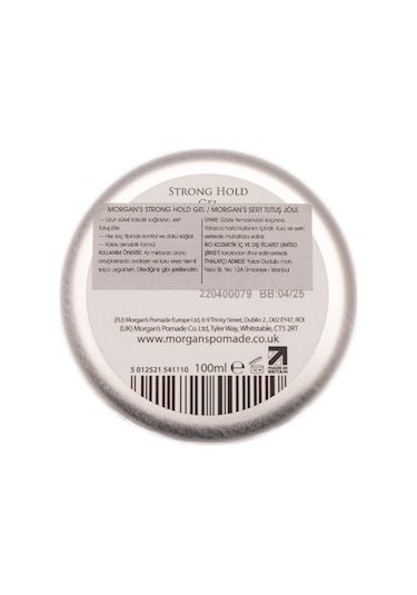 Morgan's Pomade Strong Hold Gel - Yüksek Tutuşlu Şekillendirici Jel 100 ML
