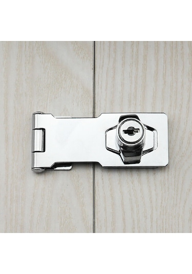 Mufunye Kapı Kilidi Mandalı Anahtarlı Dolap Kilitleri Kilit Krom Kaplamalı Garaj Kapısı Kilit Zımba Güvenlik Kilidi