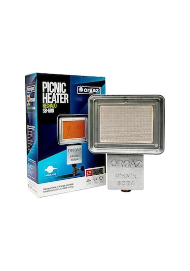Orgaz SB600 Küçük Tüp için Dar Çember Kamp Piknik Isıtıcı Soba Gri