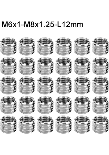 Azaltıcı Somun Dişli Uçlar Dayanıklı Yeni Pratik M6x1-m8x1.25-l12mm