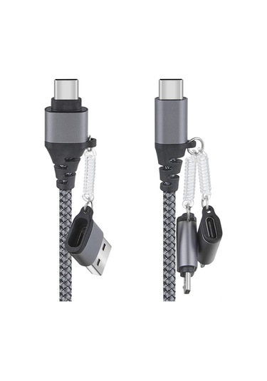 Gajeena 5'li 3a Hızlı Şarj Kablosu, İphone-type-c-android Uyumlu, Nilon Kaplama, 1 Metre Uzunluk