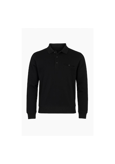 Simenti Regular Fit Polo Yaka Selanik Kazak - 7414 Siyah