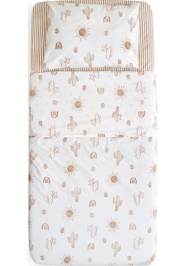 Soley Boho Bebek Nevresim Takımı 100x150 Cm Bej