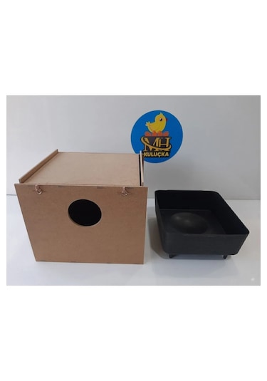 Mh Çift Kapılı Muhabbet Kuşu Yuvalık Plastik Folluklu Dahil 2 Adet