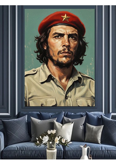 Karizma Tablo Che Guevara Portresi Dekoratif Kanvas - Mdf Ahşap Tablo
