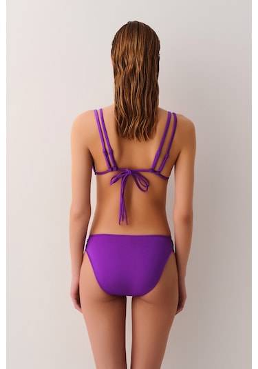 Suwen Yanı Pileli Bikini Alt Sbn25560c099 Menekşe Moru
