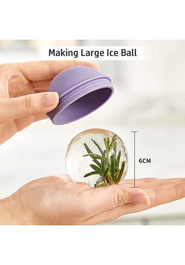 Ximistore9 Renkli Silikon Buz Topu Kalıpları - 4'lü Set, As Kapaklı, 2.4 İnç Dev Buz Topları İçin, İçeceklerinizi Serin Tutar Çok Renkli