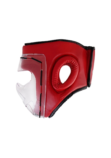 Dosmai Mika Yüz Korumalı Kick Boks Muay Thai Maç Kaskı Kırm Ko372 Kırmızı