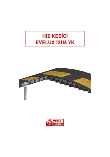 12116 Yk Kauçuk Şaseli Yol Kasisi Reflektörlü Profesyonel Hız Kesici