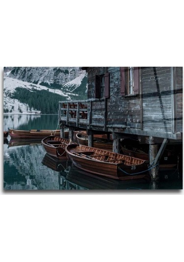 Tekne Ve Göl Cam Tablo