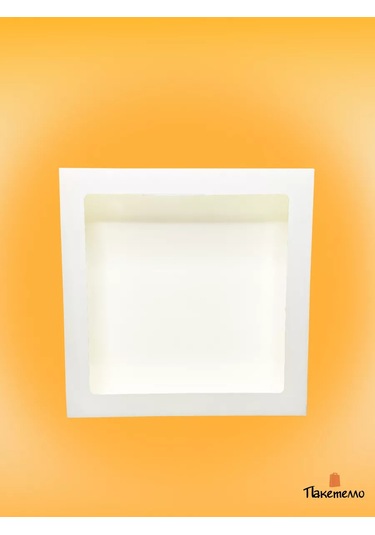 Paketello Beyaz Pencereli Hediye Kutusu 1500ml, 10 Adet 209587466