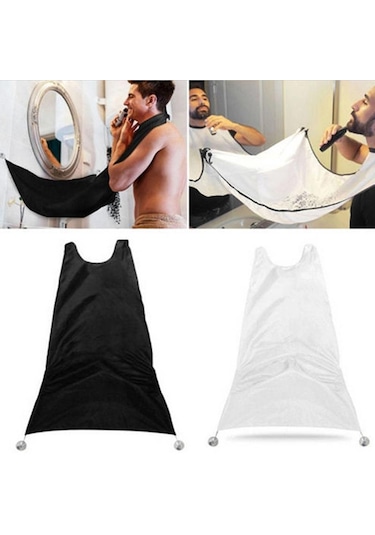Siyah Erkek Tıraş Önlük Sakal Toplayıcı Kolay Banyo Bakım Aracı Temiz Saç Yetişkin Önlükler Tıraş Makinesi Tutucu Organizatör Adam İçin Hediye Siyah