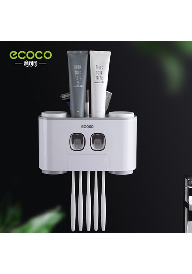 Duvara Monte Otomatik Diş Macunu Sıkacağı Dispenseri, Mavi,