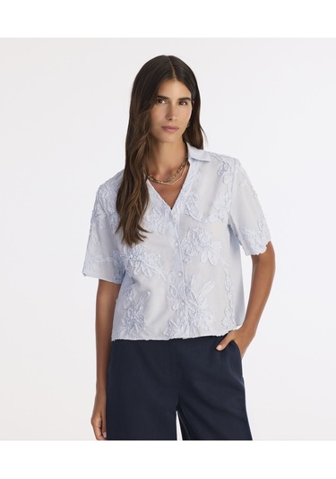 Yargıcı Kısa Kollu Gömlek 25kkgm6010x 010 Mavi