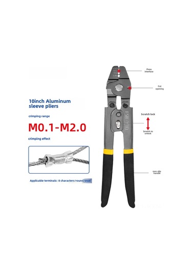 Kosona Deniz Balıkçılığı İçin 8-şekilli Alüminyum Kilitli Teli Kesme Ve Presleme Pensi Fsh-y10