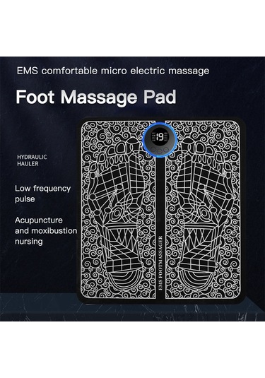 Ems Ayak Masajı Herkes İçin Kas Stimülasyon Matı, Taşınabilir Ve Şarj Edilebilir Elektrikli Çok Fonksiyonlu Ve Katlanabilir Masaj Makine Ems Ayak Masaj Aleti İle Ayaklarınızı Canlandırın Çok Renkli