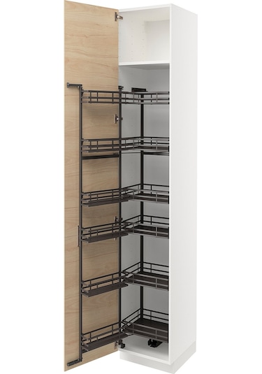 Ikea Beyaz Modern Mutfak Dolabı 60x60x220 Cm Askersund Açık Dişbudak Görünümlü