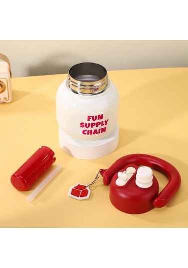 Çocuklar İçin Pratik Ve Sağlıklı Taşınabilir Su Matarası, Okul Ve Seyahatlerde Kullanışlı Kırmızı