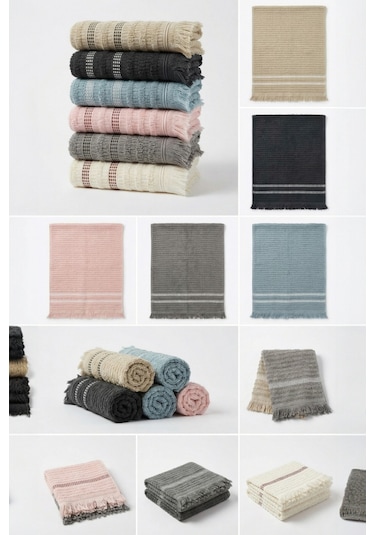 12'li Agros El Havlusu - 50x80 Cm, 170 Gr, %100 Pamuk, Spa Ve Otel Havlusu, Günlük Kullanıma Uygun Çok Renkli