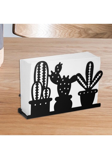 Homyl Masa Üstü Kağıt Peçete Tutucu Standı Organizatör Siyah