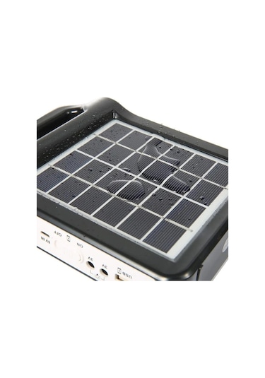 Techtic Kamp Lambası Solar El Feneri Güneş Enerjili Kamp Feneri Siyah