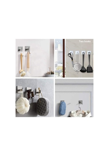 Tuvalet Kağıdı Tutucusu - Kampçılar, Banyo, Mutfak İçin 2 Asma Kancalı Fırçalanmış Nikel Yapışkanlı Tuvalet Kağıdı Tutucusu Gümüş Tuvalet Kağıdı Tutucusu - Kampçılar, Banyo, Mutfak İçin 2 Asma Kancalı Fırçalanmış Nikel Yapışkanlı Tuvalet Kağıdı Tutucusu Gümüş