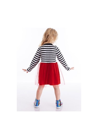 Denokids Kokoş Kız Tüllü Yılbaşı Kırmızı Elbise Renkli Çok Renkli