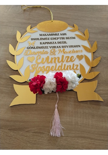 Çelik Kapı Süsü Aynalı Pleksi Çok Şık Kaliteli 1 Sınıf Çiçekli