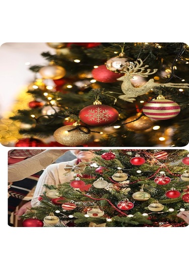 Suofeng 70 Adet 4cm Plastik Noel Topu - Hafif, Kırılmaz Noel Ağaç Dekorasyonu, Parlak Renkler, Ev Ve Ofis İçin Noel Süsleri