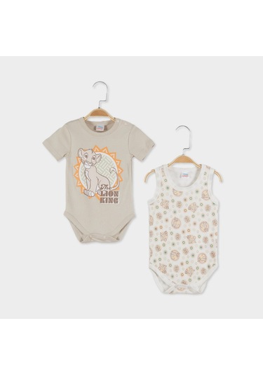 Çimpa Lion King 2'li Bebek Body 20812 Ekru - Bej