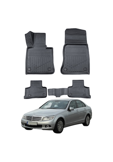Mercedes C Serisi W204 2007-2014 Uyumlu Araca Özel Lüx 4d Paspas