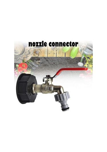 Tank Musluğu 1000l S60x6 Ibc Musluk Bağlantısı 1/2" Hortum Bağlantısı, Tahliye Tankı Adaptörü, Bahçe Musluğu İçin, Tank Adaptörü İçin 1 Adet A