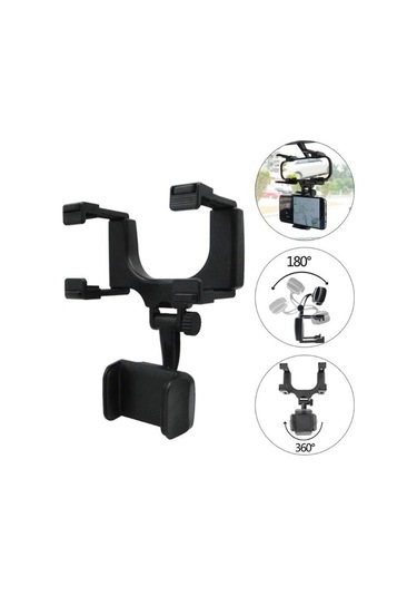 Kenpazar Araba Dikiz Aynasına Takılan Telefon Tutucu Siyah
