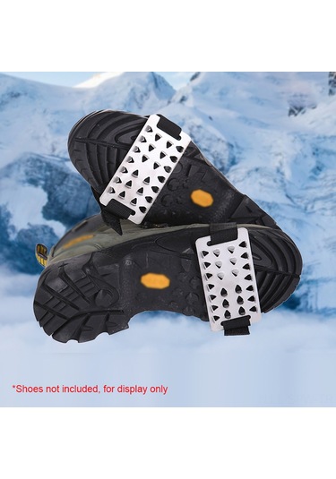 Maiyame Kar Ve Buz Yürüyüşleri İçin 26 Dişli Kayma Engeli, Çelik Ayaklık Koruması, Tüm Ayakkabılara Uyumlu, Hafif Ve Dayanıklı Tasarım Siyah