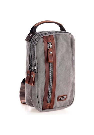 Ççs London 31468 Kanvas Çapraz Çanta Gri