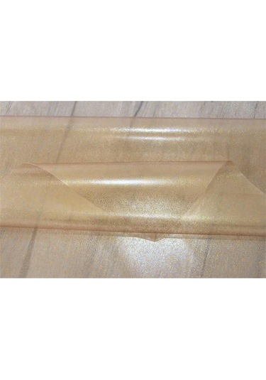 Pvc Şeffaf Simli Silinebilir Masa Örtüsü 005 Altın