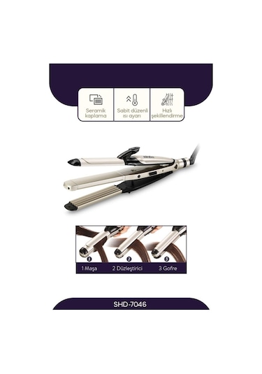 Sinbo SHD-7046 3in1 Fonksiyonel Saç Maşası 25 MM