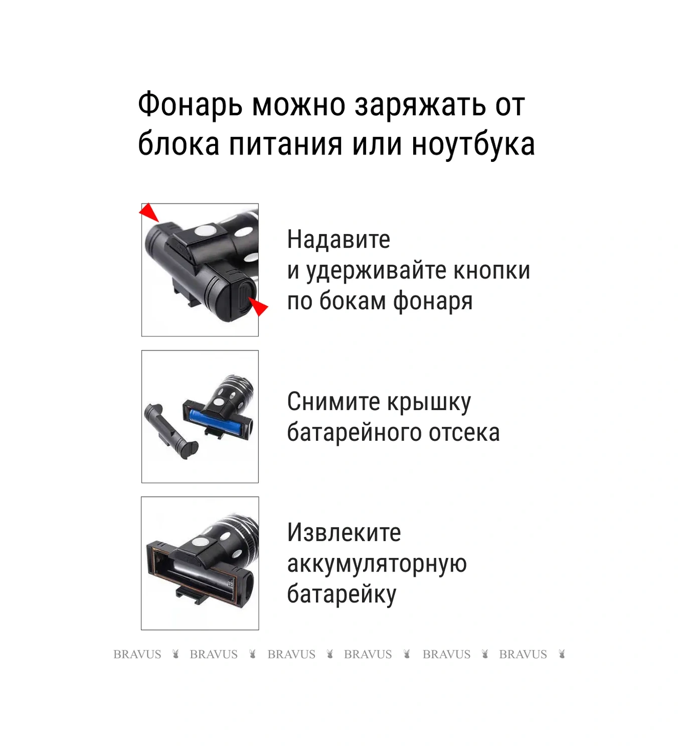 Bravus Parlak Bisiklet Farı, Led Ampul, Usb Şarjlı Akkolu Şarj Edilebilir 153976393 Siyah