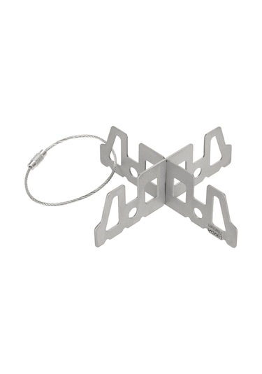 Vkemall Titanyum Alkol Ocak Rafı Çapraz Stand Açık Hava Kamp Ocak Standı Deste Gümüş