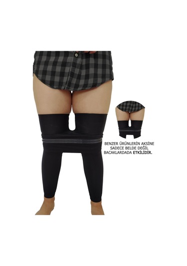 Momslab  Anında Incelme Siyah Yüksek Bel Korse Tayt Toparlayıcı Korsesiyah2Xl Siyah