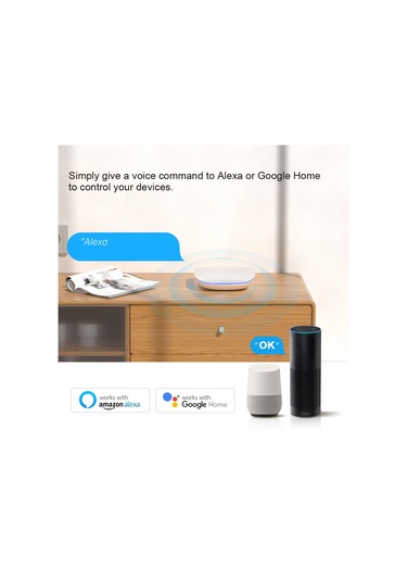 Tuya Zigbee Bt Ağ Geçidi Zigbee Cihazları İçin Hub Beyaz