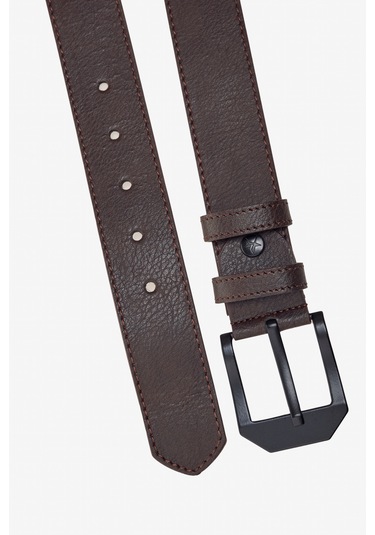 Erkek Sıyah Kahve Siyah-kahverengi 2'li Kot Kemeri Kutulu Set Sıyah Kahve