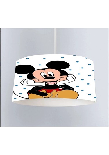 Mıckey Mini Fare Dijital Baskı Avize Beyaz