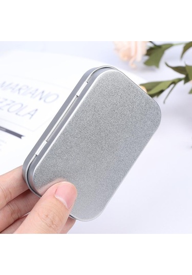 Hayatta Kalma Kiti Teneke Küçük Boş Metal Teneke Kapaklı Saklama Kutusu Kasa Düzenleyici Para Madeni Para Şeker Anahtar Siyah