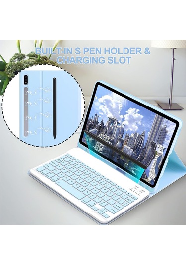 Maiyame "tab S9 Kılıf + Bluetooth Klavye - 80 Gün Bekleme, 60 Saat Kullanım, Su Geçirmez" Optik
