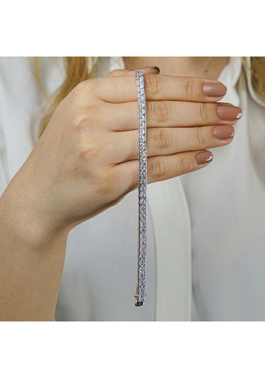 925 Ayar Gümüş Su Yolu Bileklik Model 5