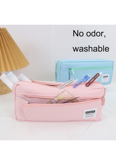 Willowhaven Qh2012 Çok Fonksiyonlu Taşınabilir Büyük Kapasiteli Kalem Kutusu Mavi 23x5x9cm Kanvas Kullanım: Kırtasiye Mavi