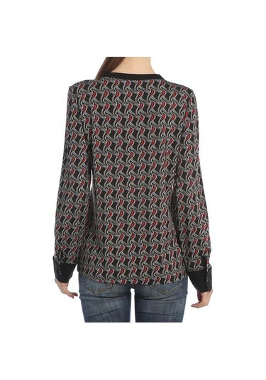 Bulalgiy Kadın Siyah Trend Baskılı Tshirt - Bga272470